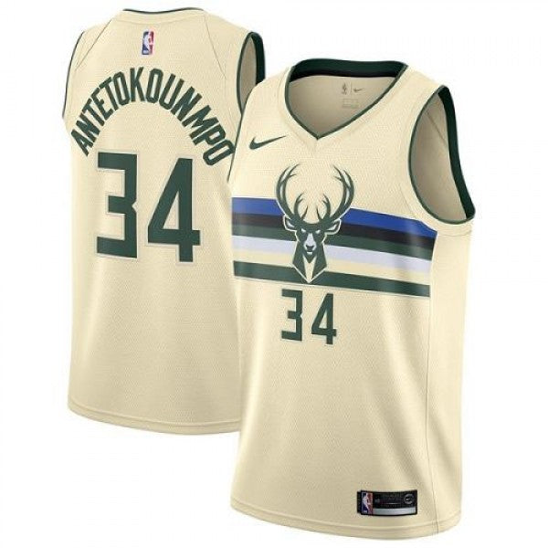 NBA Melwaukee Bucks Antetokoumpo Exterieur Blanc